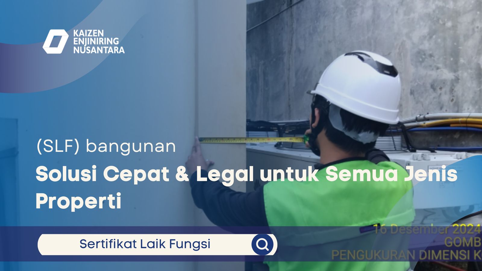 pengukuran bangunan untuk sertifikat laik fungsi SLF oleh konsultan teknik
